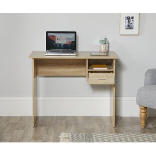 Onespace essential computer desk grey outlet oak